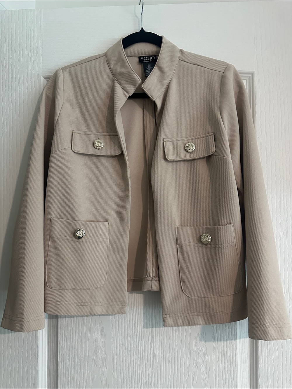 SOHO Beige Womens Pocket Jacket
